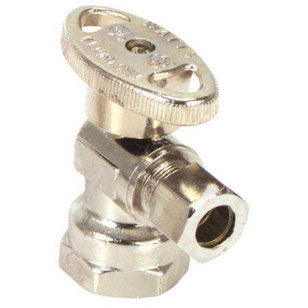 Premier Quarter Turn Angle Stop, 1/2 in. IPS x 1/4 in. Compression, Lead Free NLT1331ARFQ